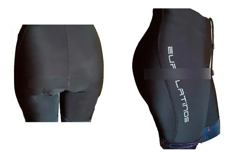 Lycra Corta De Mujer Con Badana  En Gel Ciclismo Pantaloneta