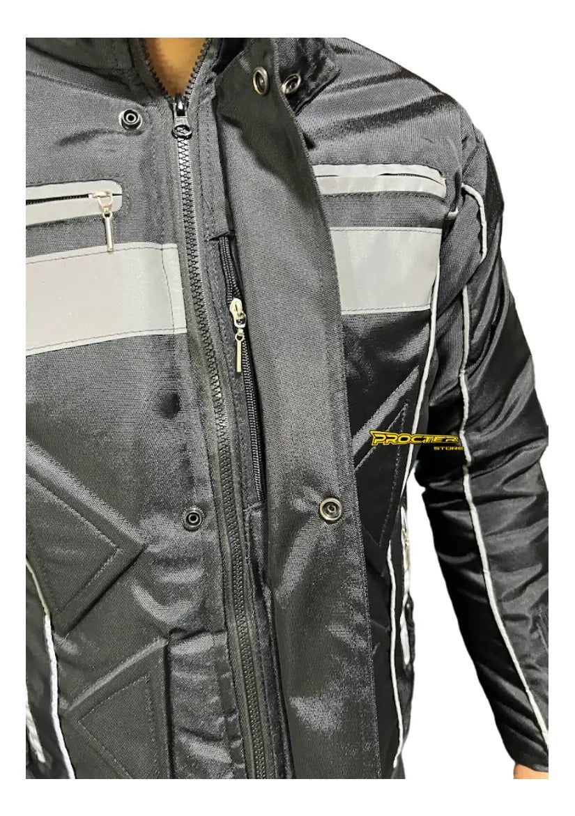 Chaqueta Para Motociclistas Dotacion Protecciones Reflectiva