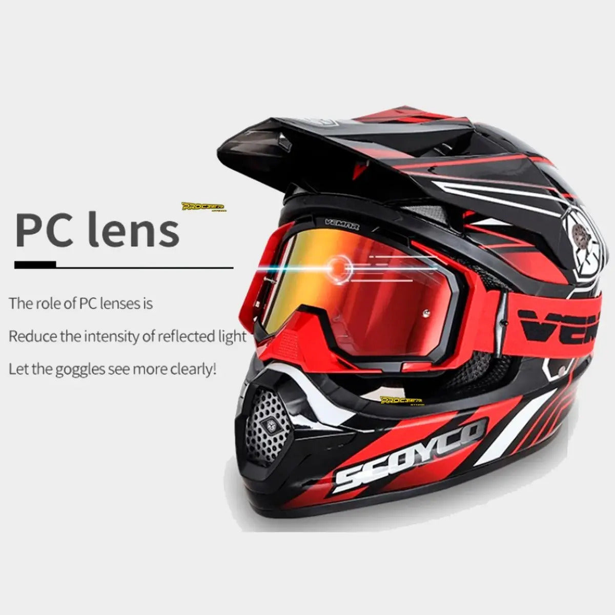 Gafas Vemar Moto Cross Original Funda Y Repuesto