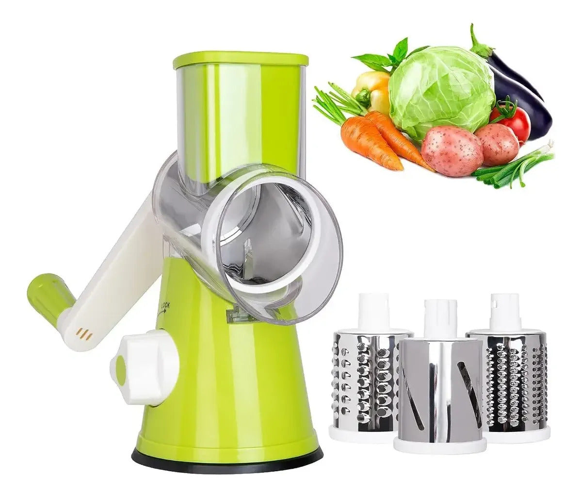 Molino Rayador Multiusos Picador De Verduras 3 En 1