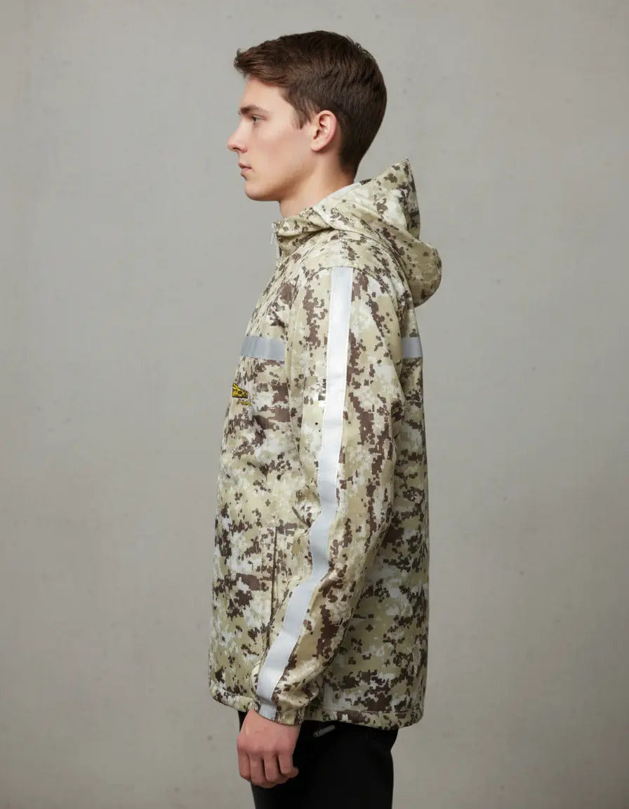 Chaqueta Camuflada Rompevientos Moto Bicicleta Reflectiva
