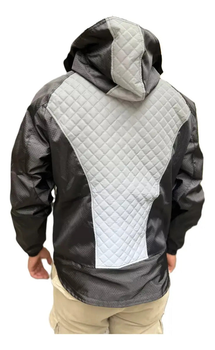 Chaqueta Reflectiva Acolchada Moto Termica Capota Lluvia