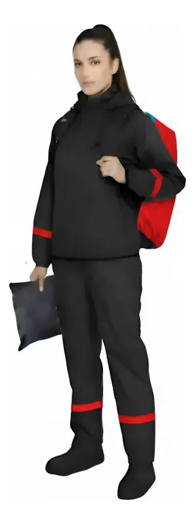 Combo Traje Impermeable 4 Piezas Dama + Protector De Maleta