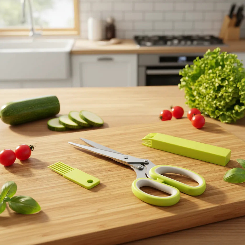 Tijeras De Cocina Con Limpiador Para Vegetales Casera