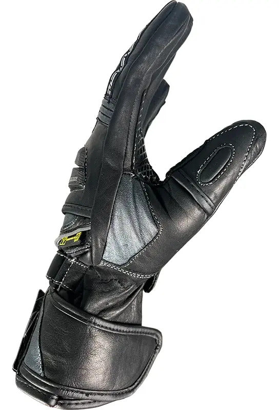 Guante De Cuero Certificados Negro Gris En 13594