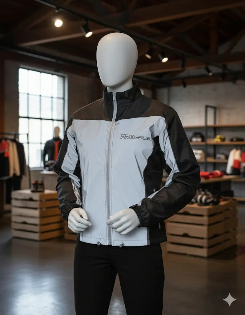 Chaqueta Reflectiva Liviana Moto Bicicleta Rompevientos