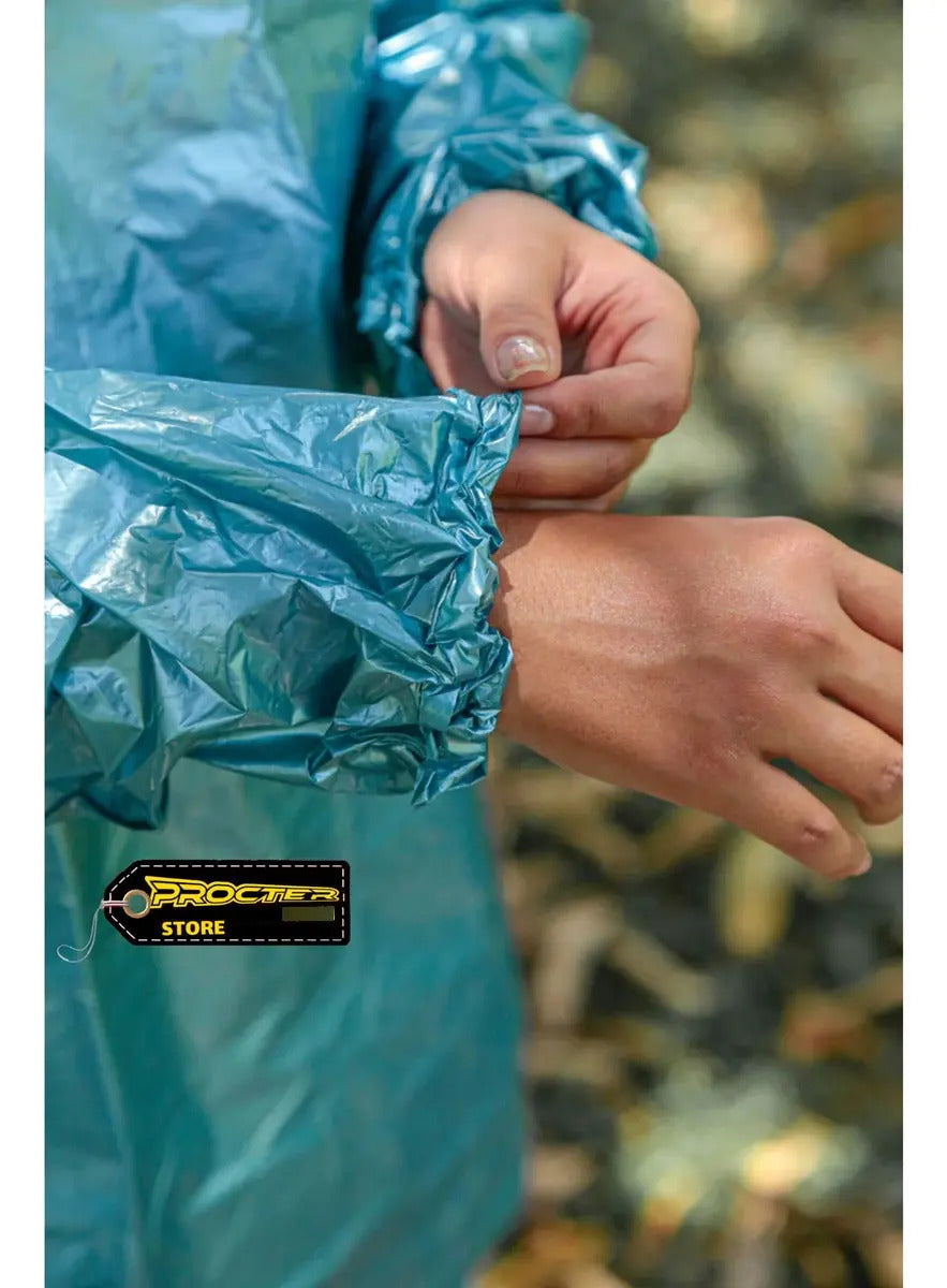 Traje Impermeable De Moto Metalizado Calibre Grueso
