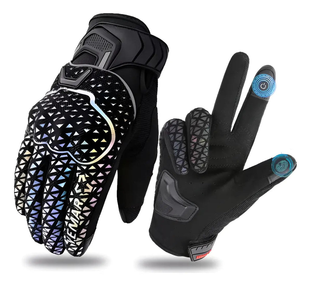 Guantes Moto Reflectivos Vemar Ve17wp Impermeable Caña Corta