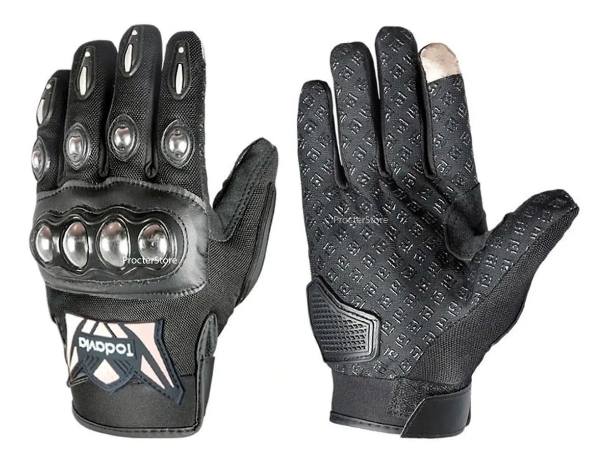 Guantes Con Proteccion  Metalizada Y Tactiles Moto Bici