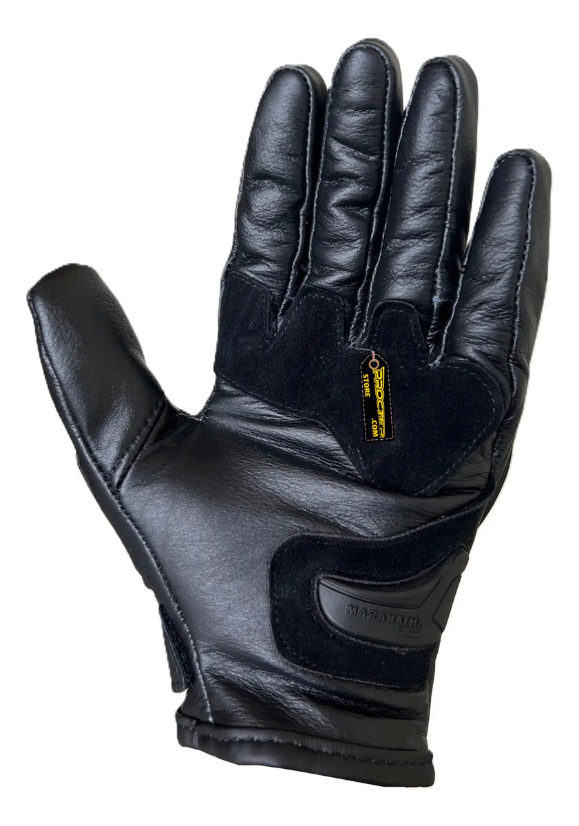 Guantes 100% Cuero Para Moto Con Protecciones Y Térmicos