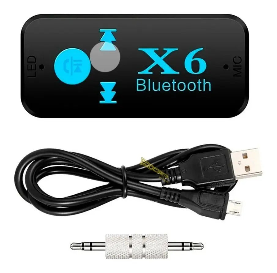 Receptor Bluetooth 3.5mm Adaptador Recargable Con Puerto Tf