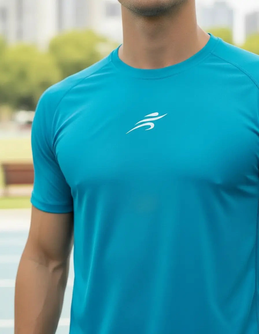 Camiseta Deportiva Slim Fit Manga Corta Gym Lycra Fria Uv