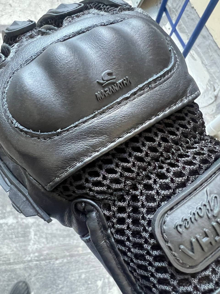 Guantes En Cuero Y Malla De Verano Para Motociclistas