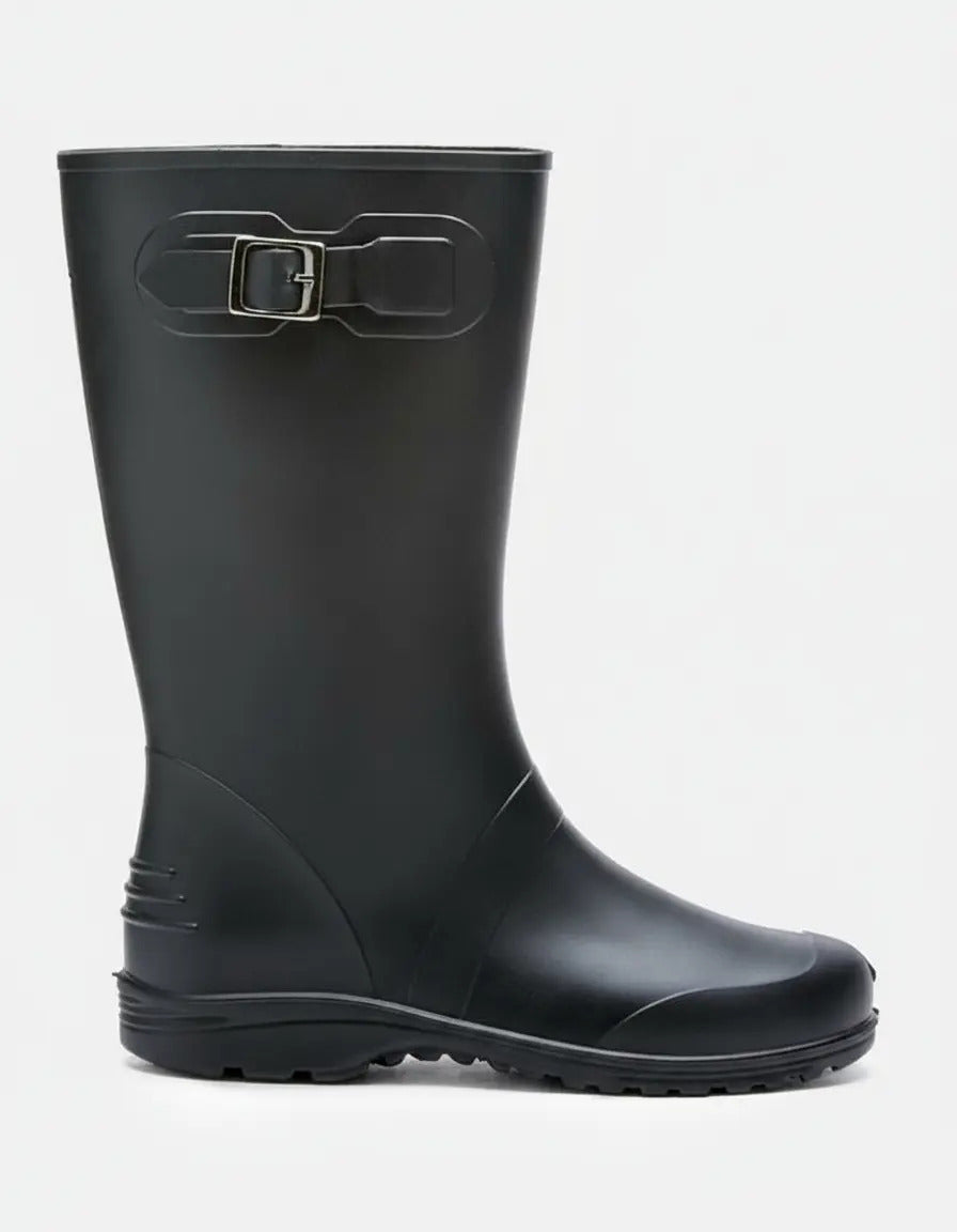 Botas Dama Para La Lluvia Hebilla Caucho Impermeables