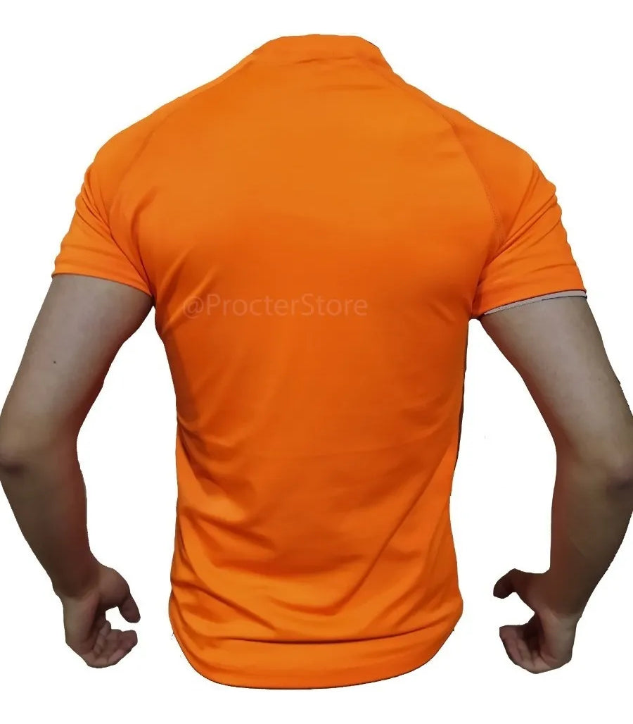 Camiseta Deportiva Slim Fit Manga Corta Gym Lycra Fria Uv