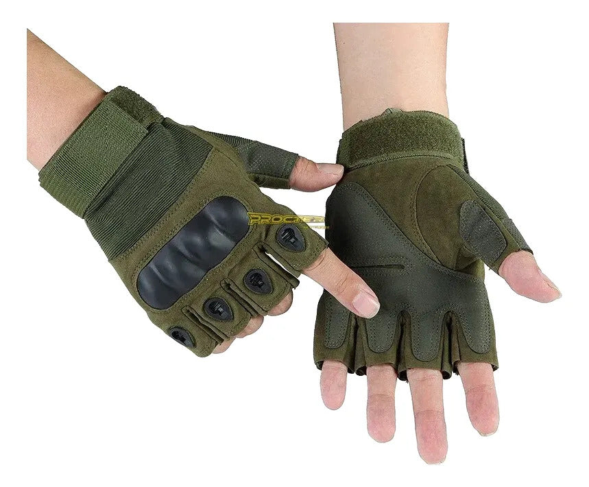 Guantes Tácticos Medio Dedo Protección Moto Procter