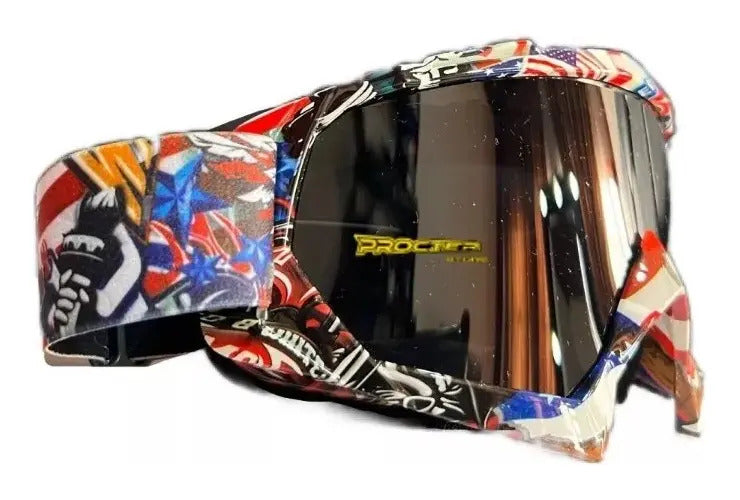 Gafas Tipo Cross Para Casco Cross Moto Bicicleta Deportes
