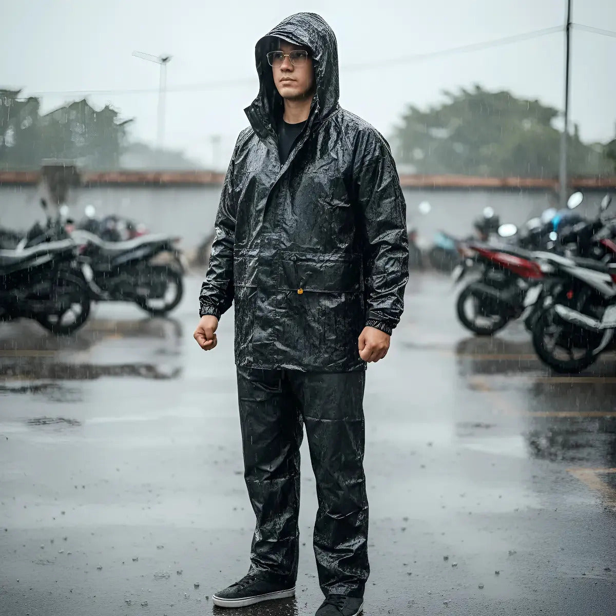 Impermeable Siliconado Liviano Con Bolsillos