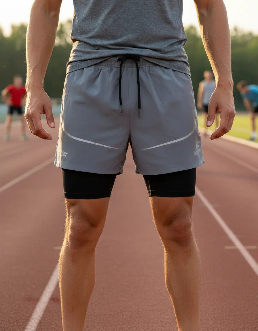 Pantaloneta Running Hombre Con Licra Interna Fit