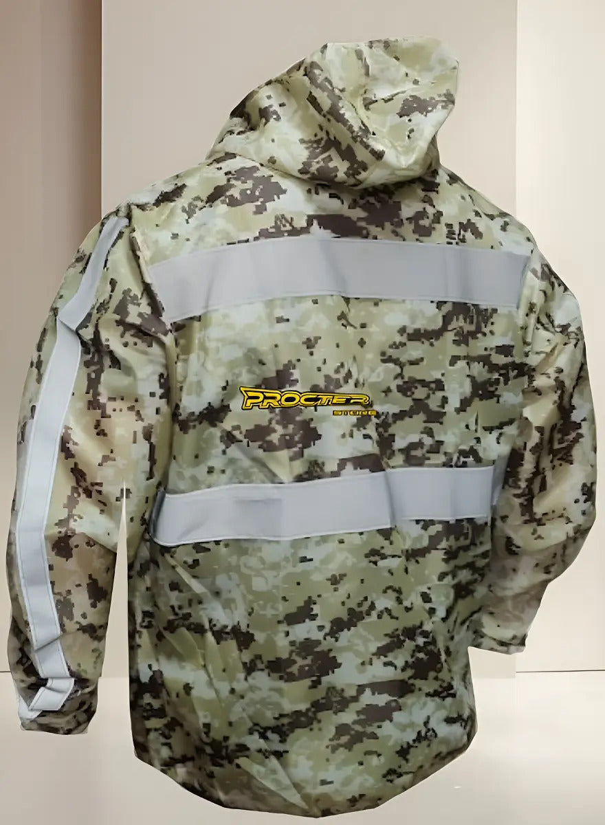 Chaqueta Camuflada Rompevientos Moto Bicicleta Reflectiva