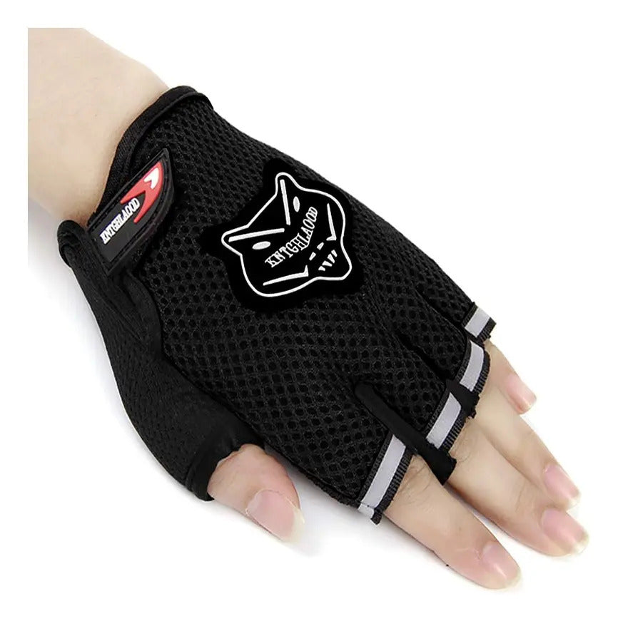 Guantes Medio Dedo Knt Moto Ciclismo Gym Pesas
