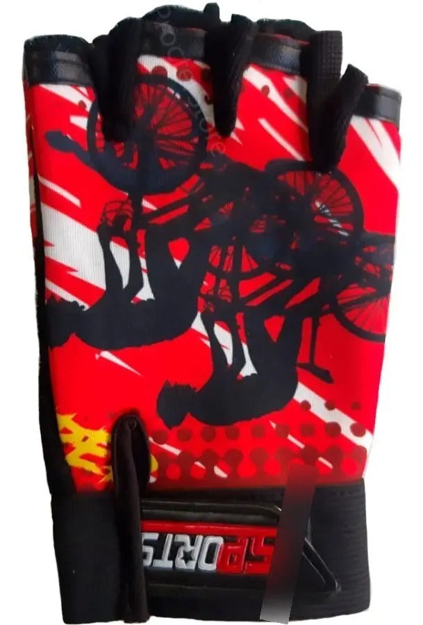 Guantes Cortos Medio Dedo Palma Antideslizante Ciclismo