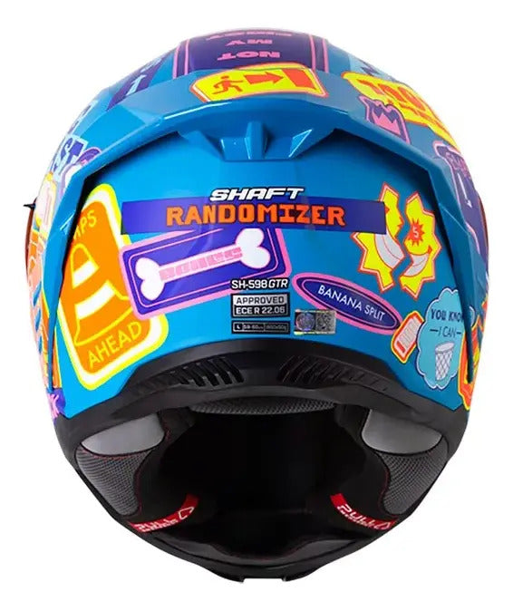 Casco Shaft 598 Gtr Certificación Ece 2206 2visores 2spoiler