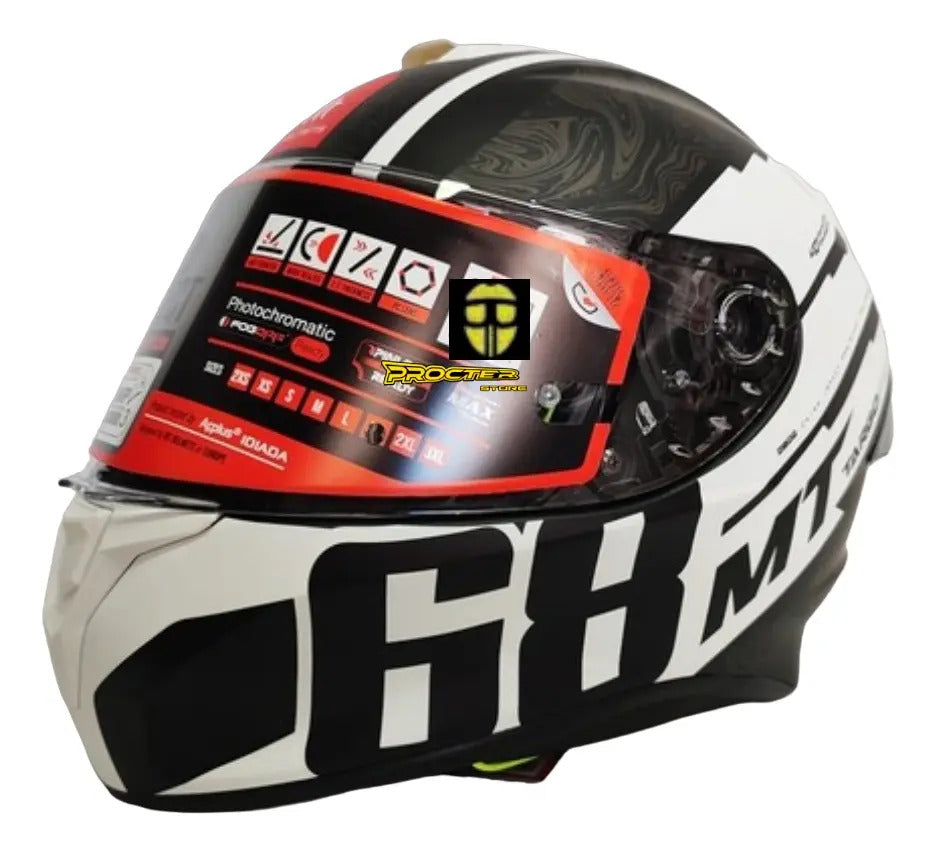 Casco Moto Mt Targo Pro Certificado Ece 2205 Deportivo