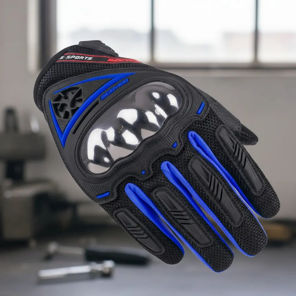 Guantes Para Moto Proteccion Metalizada Scoyco Mc44 Tactiles