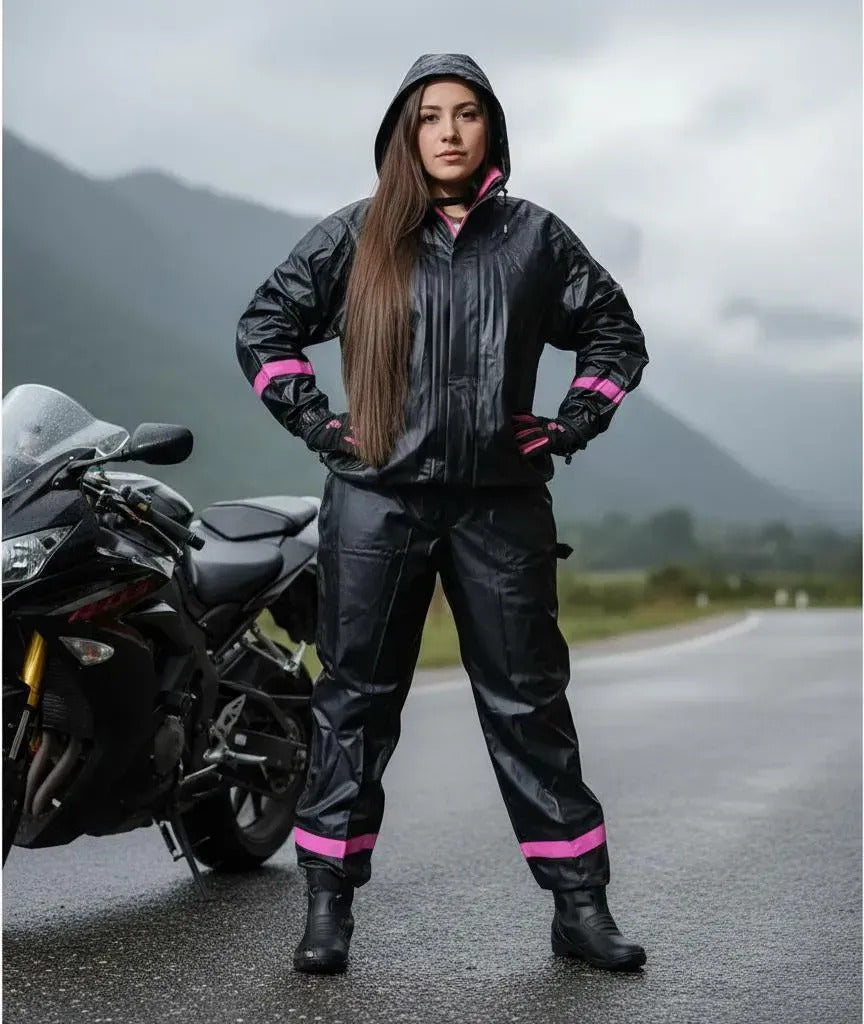 Impermeable Siliconado Para Motociclista 4 Piezas