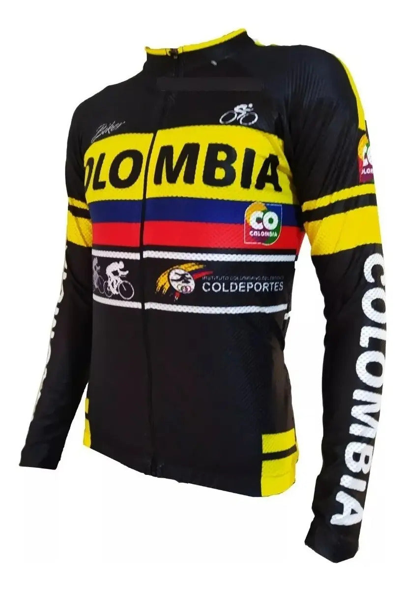 Jersey Ciclismo Maillot Manga Larga Ruta Mtb Colombia Camisa