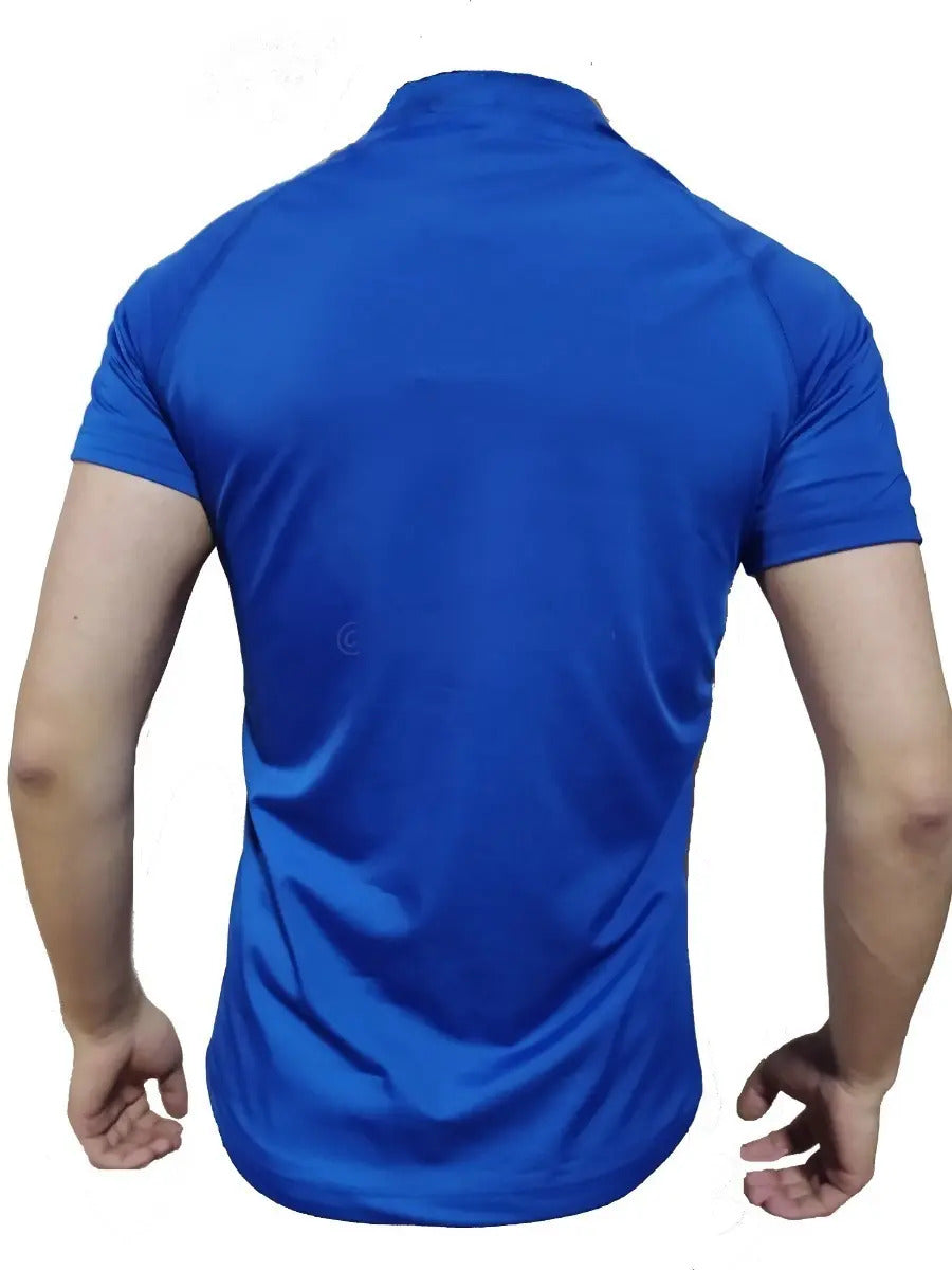Camiseta Deportiva Slim Fit Manga Corta Gym Lycra Fria Uv