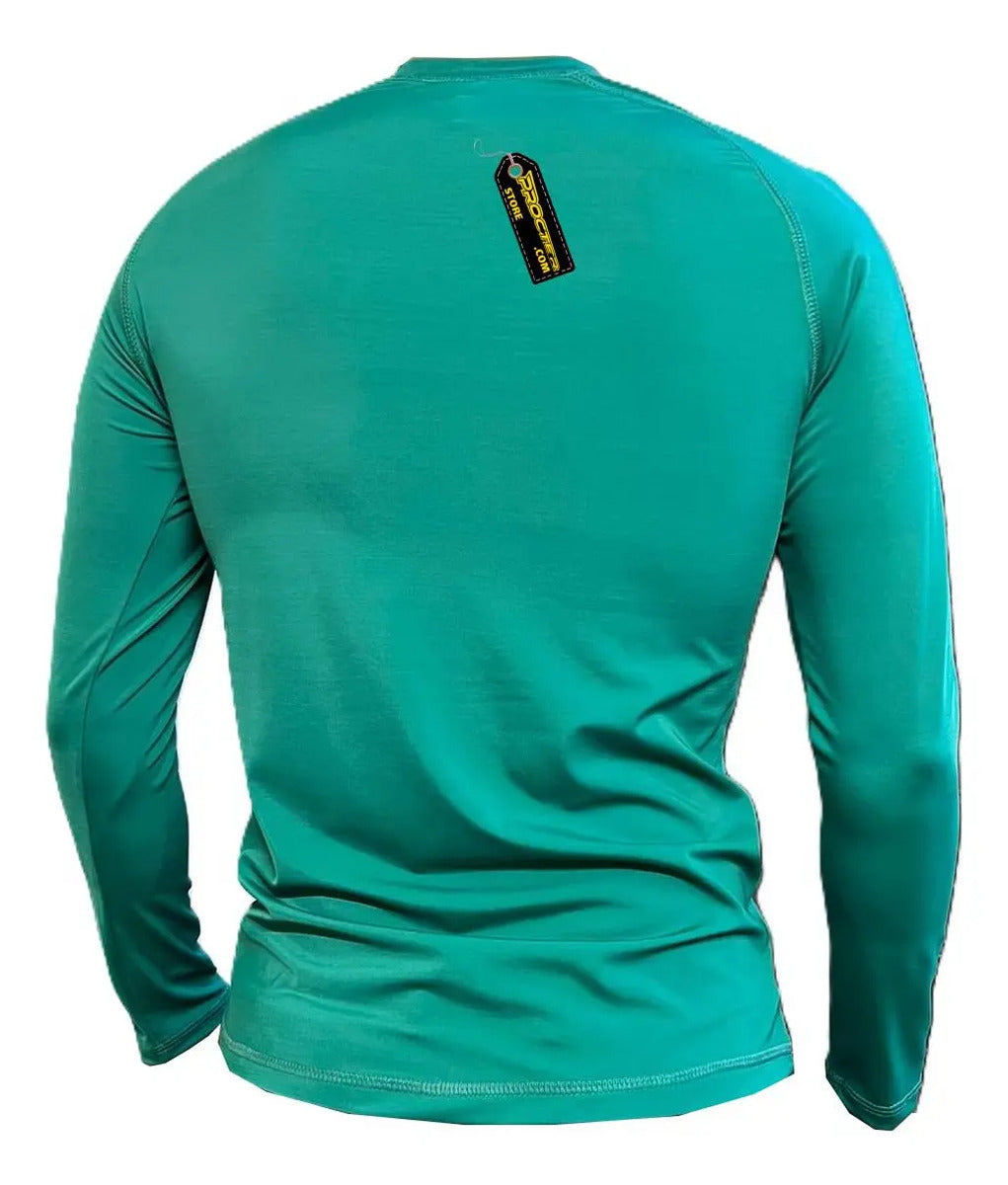 Buzo Deportivo Camiseta Larga Slim Fit Gym Lycra Fria Uv