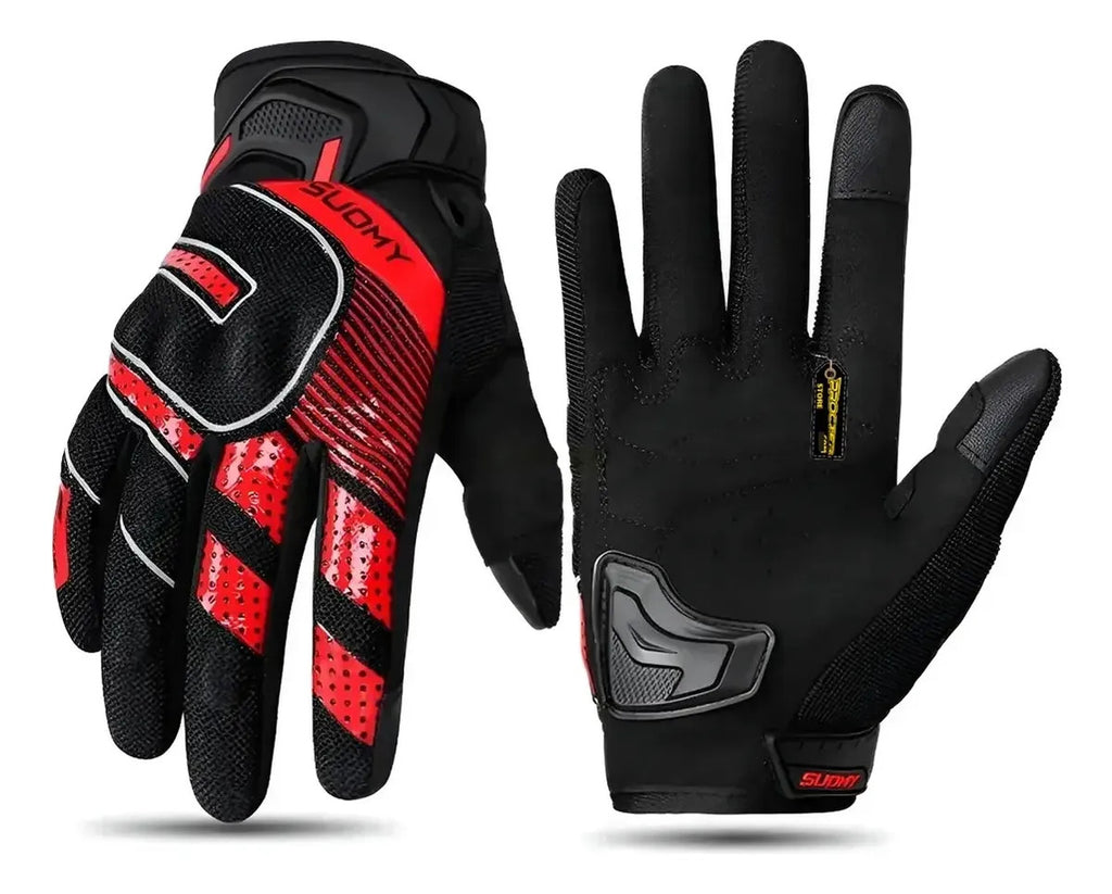 Guantes Para  Moto Tactiles Con Protección Reflectivo Suomy