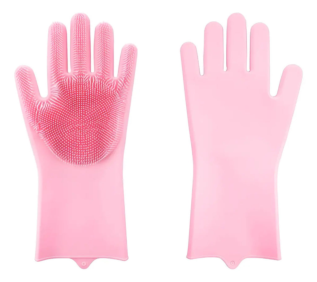 Guantes Silicona Cepillo Loza