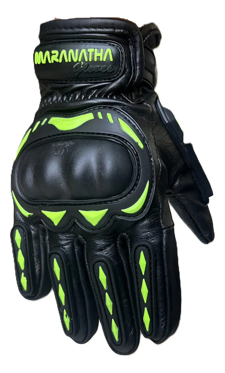 Guantes 100% Cuero Para Moto Con Protecciones Y Térmicos