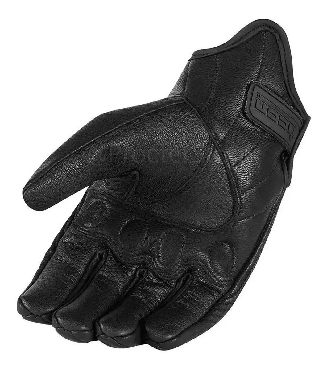 Guantes Icon Pursuit En Cuero Moto Protección Unisex