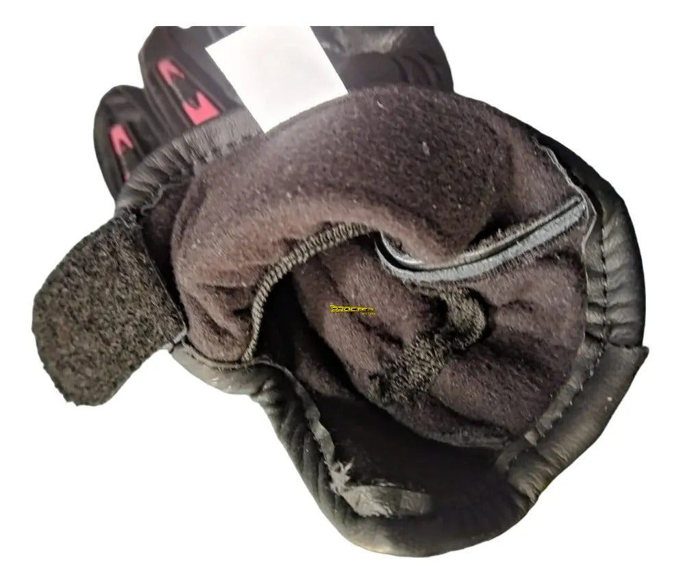 Guantes 100% Cuero Para Moto Tactil Con Limpiavisor