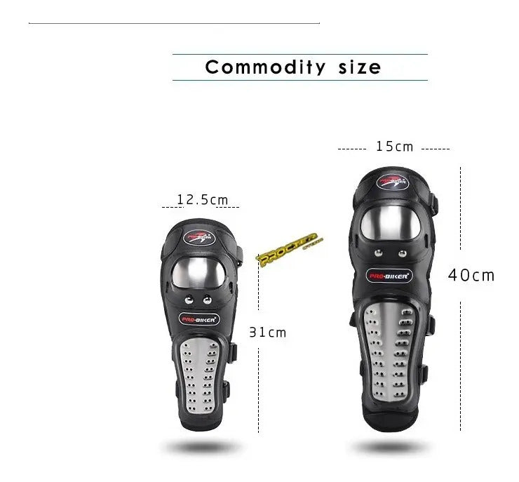 Rodilleras + Coderas Protectoras Moto Deportes Metalizadas