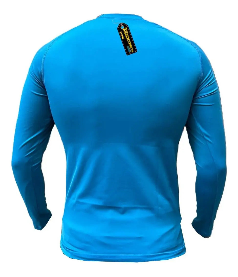 Buzo Deportivo Camiseta Larga Slim Fit Gym Lycra Fria Uv