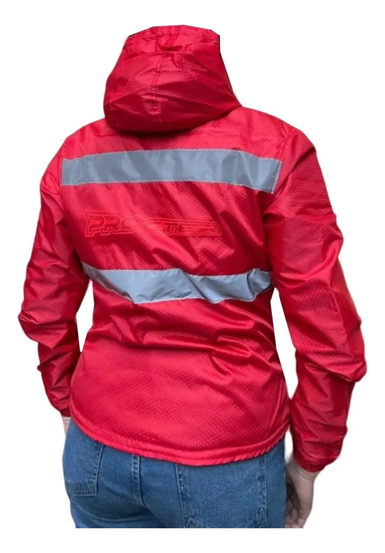 Chaqueta Moto 100% Reflectiva Y Doble Faz Cortavientos
