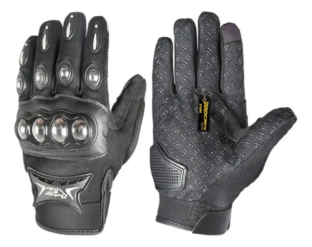 Guantes Con Proteccion  Metalizada Y Tactiles Moto Bici