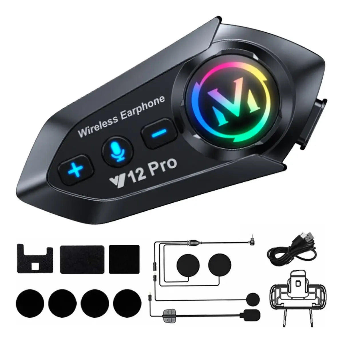 Intercomunicador Y12pro Audifonos Bluetooth Para Casco Moto