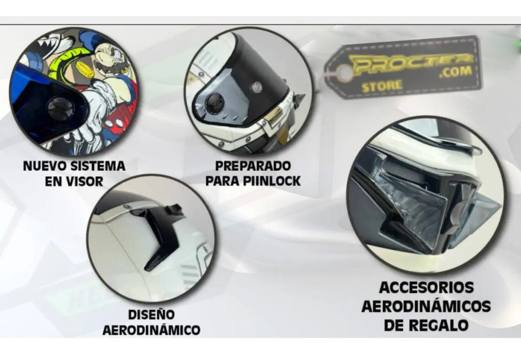Casco Xtrong Integral Visor Magnetico Deportivo Certificado