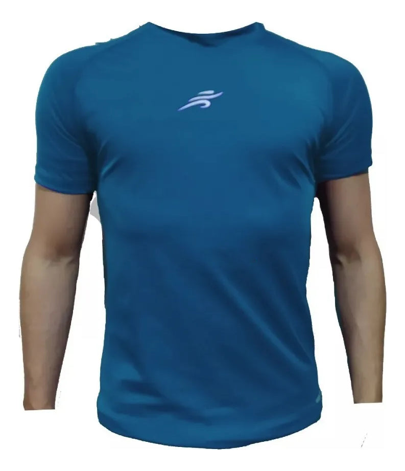 Camiseta Deportiva Slim Fit Manga Corta Gym Lycra Fria Uv