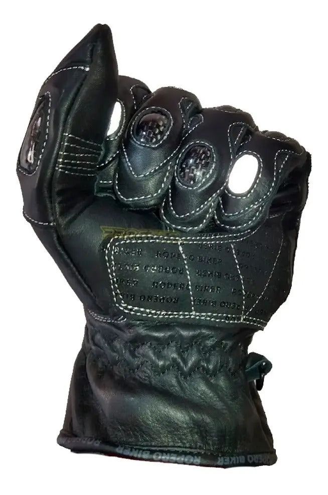 Guantes En Cuero Con Protección En Fibra De Carbono