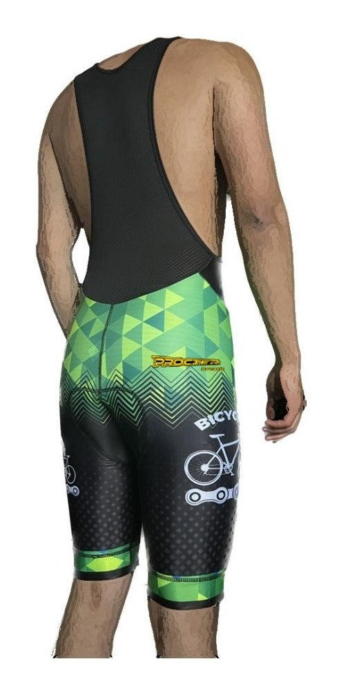 Uniforme De Ciclismo Conjunto Tirantes Badana Manga Larga