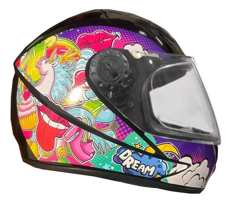 Casco Integral Para Niños Cerrado Kart Bicicleta Deportes