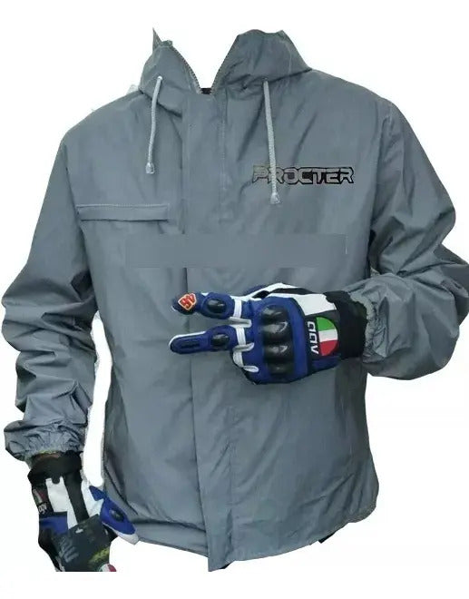 Chaqueta Moto 100% Reflectiva Y Doble Faz Cortavientos