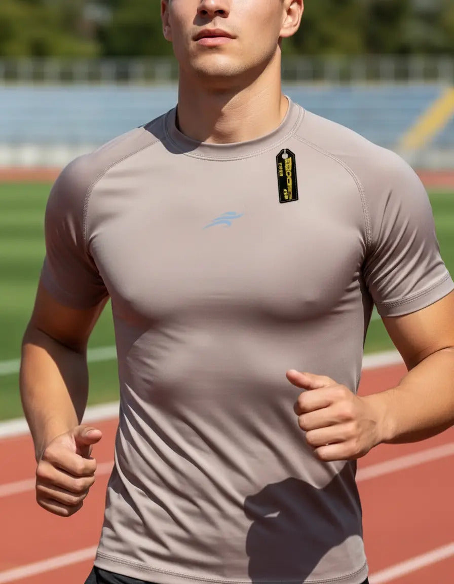 Camiseta Deportiva Slim Fit Manga Corta Gym Lycra Fria Uv